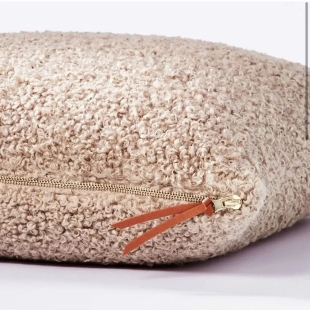 Threshold Studio McGee Faux Fur Cream Pillow Covers (2)